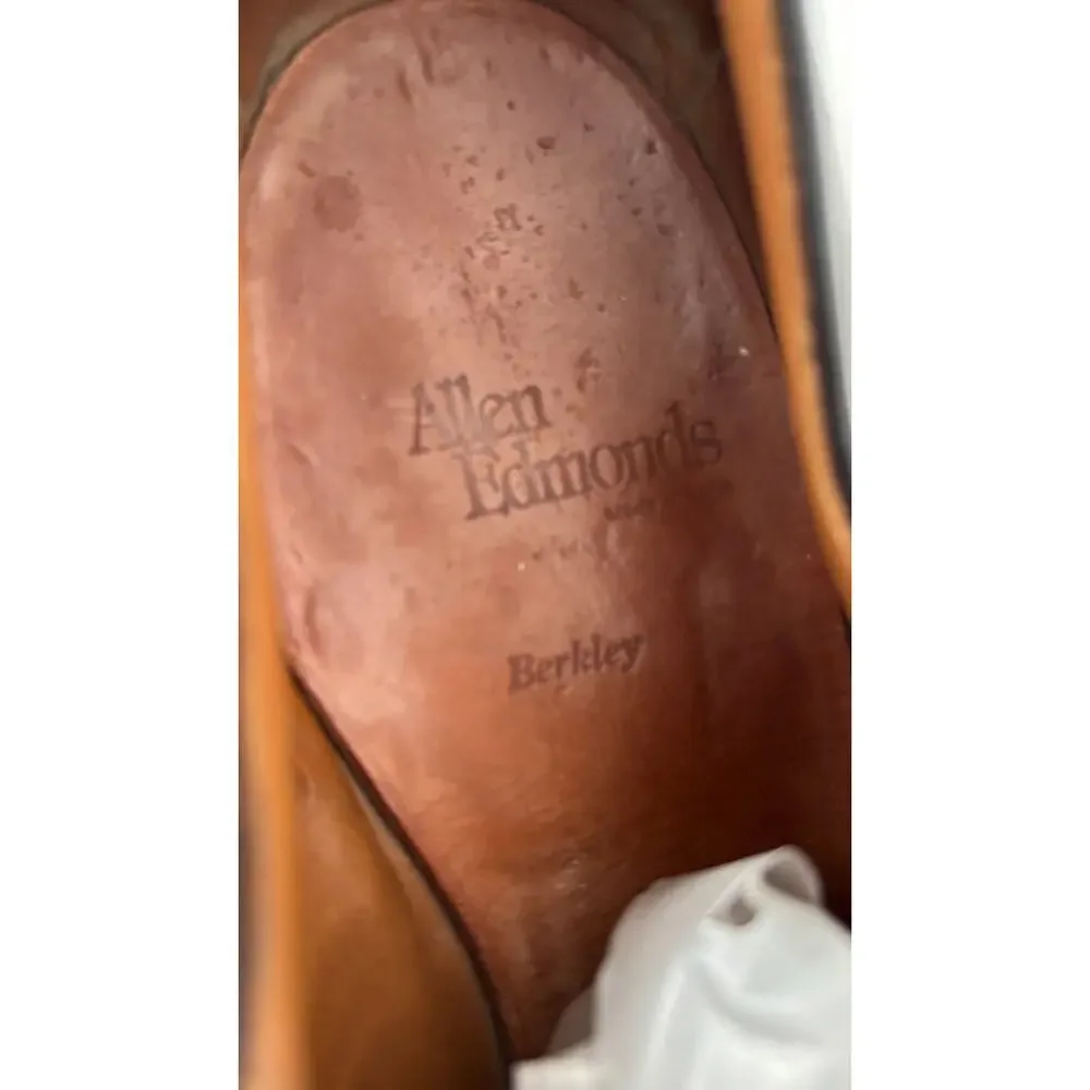 Allen Edmonds Bristol Black Leather Plain Toe Derby Dress Shoes Mens Size 12